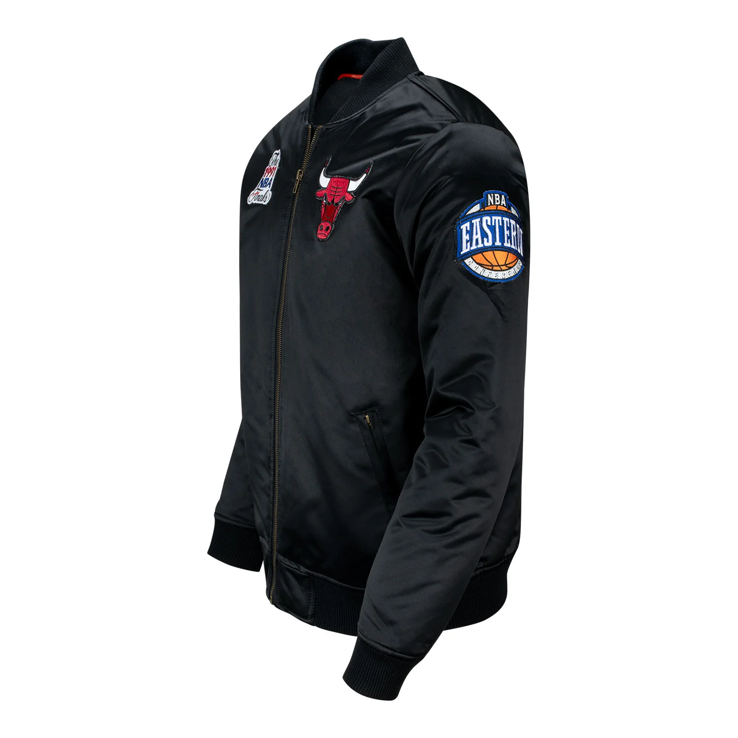 Chicago Bulls Mitchell & Ness Satin Bomber Jacket - Image 4