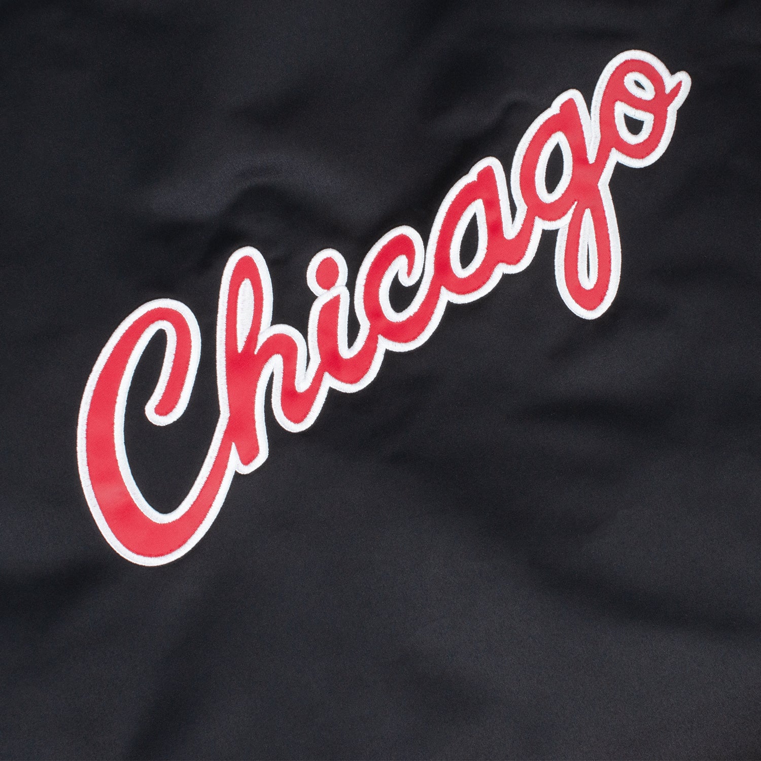 Chicago Bulls Mitchell & Ness Satin Bomber Jacket - Image 7