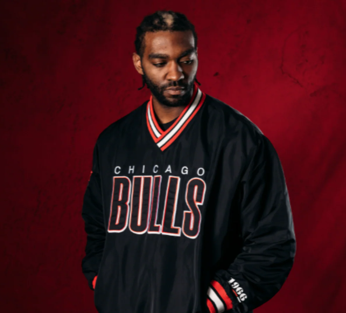 Chicago Bulls 1966 Wild Collective Pullover Windbreaker - Image 4